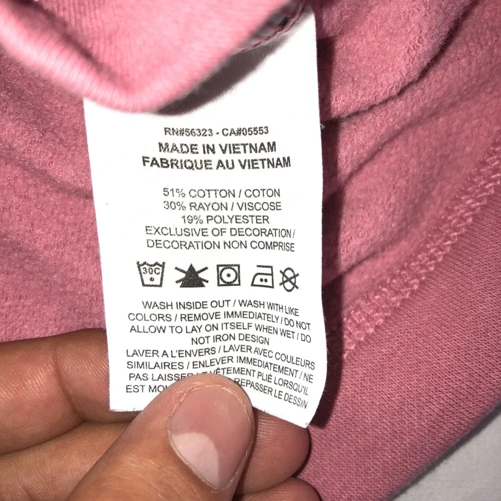 Nike Sportswear Logo Hoodie XXL Mauve Pink Orange Puff Print Pullover Womens